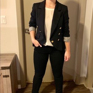 Willow & Clay small dark navy blazer/almost black